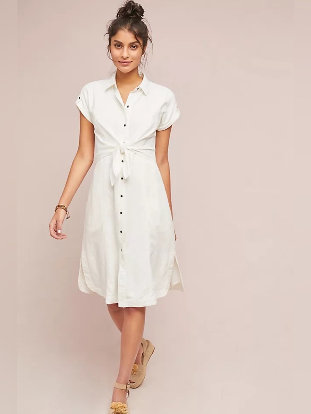 Anthropologie Maeve linen shirt dress size 2